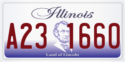 IL license plate A231660