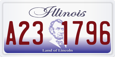 IL license plate A231796