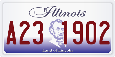 IL license plate A231902
