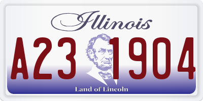IL license plate A231904