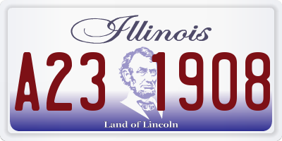 IL license plate A231908