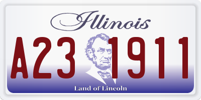 IL license plate A231911