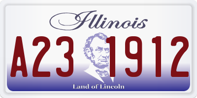 IL license plate A231912