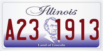 IL license plate A231913