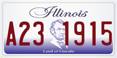 IL license plate A231915