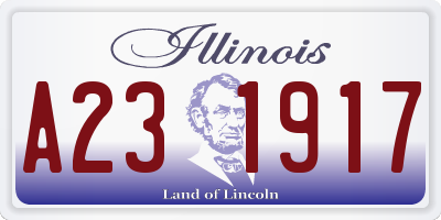 IL license plate A231917