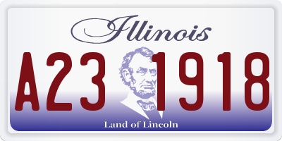 IL license plate A231918