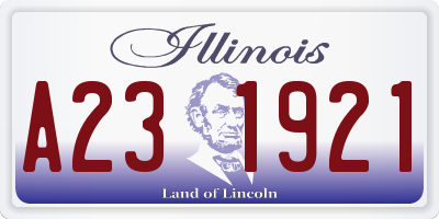 IL license plate A231921