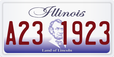 IL license plate A231923