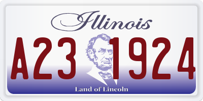 IL license plate A231924