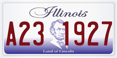 IL license plate A231927