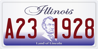 IL license plate A231928