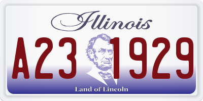 IL license plate A231929