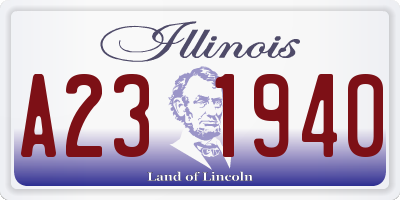 IL license plate A231940