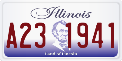 IL license plate A231941