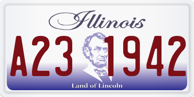 IL license plate A231942