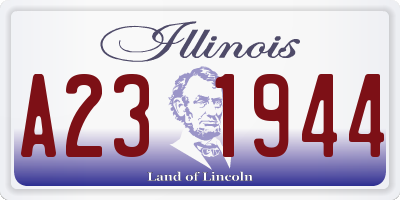 IL license plate A231944