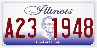 IL license plate A231948