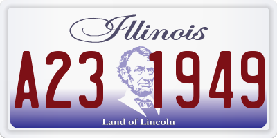 IL license plate A231949
