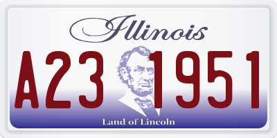 IL license plate A231951