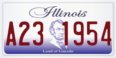 IL license plate A231954