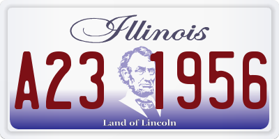 IL license plate A231956