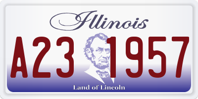 IL license plate A231957