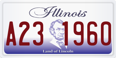 IL license plate A231960