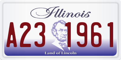 IL license plate A231961