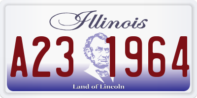 IL license plate A231964