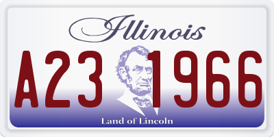IL license plate A231966