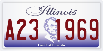 IL license plate A231969