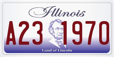 IL license plate A231970
