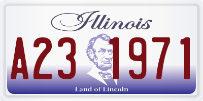 IL license plate A231971