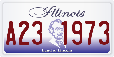 IL license plate A231973