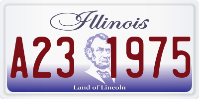 IL license plate A231975