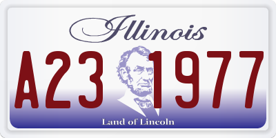 IL license plate A231977