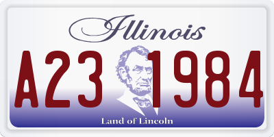IL license plate A231984