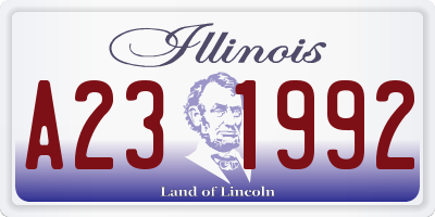 IL license plate A231992
