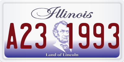 IL license plate A231993