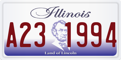 IL license plate A231994