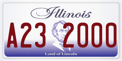 IL license plate A232000