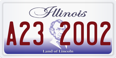 IL license plate A232002