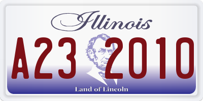 IL license plate A232010