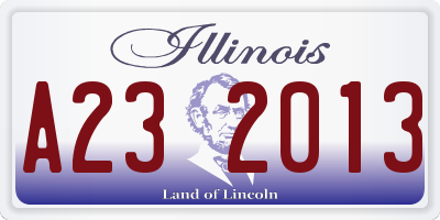 IL license plate A232013