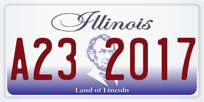 IL license plate A232017