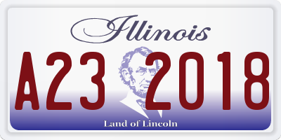 IL license plate A232018