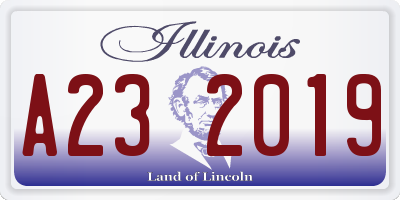 IL license plate A232019