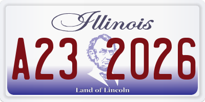 IL license plate A232026