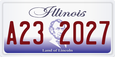 IL license plate A232027